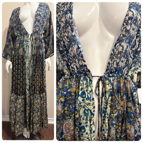 Free PEOPLE BOMBAY KIMONO ONE SIZE - Picture 11 of 16